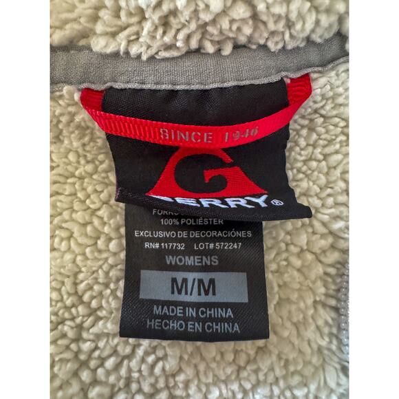 GERRY Gray Sherpa Fleece-Lined Full-Zip Hoodie | Long Duster/Tunic Length (Sz M) - Picture 2 of 7